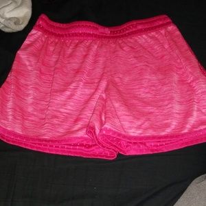Hot pink athletic shorts